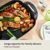 BELLA Electric Ceramic Titanium Skillet, Roast, Fry and Steam, Healthy-Eco