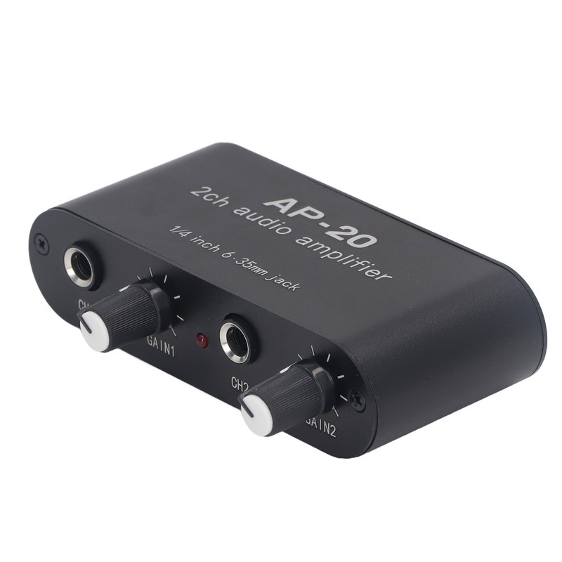 2CH Sound Amp Preamplifier Balanced Input 1/4in 6.5mm Gain Independent