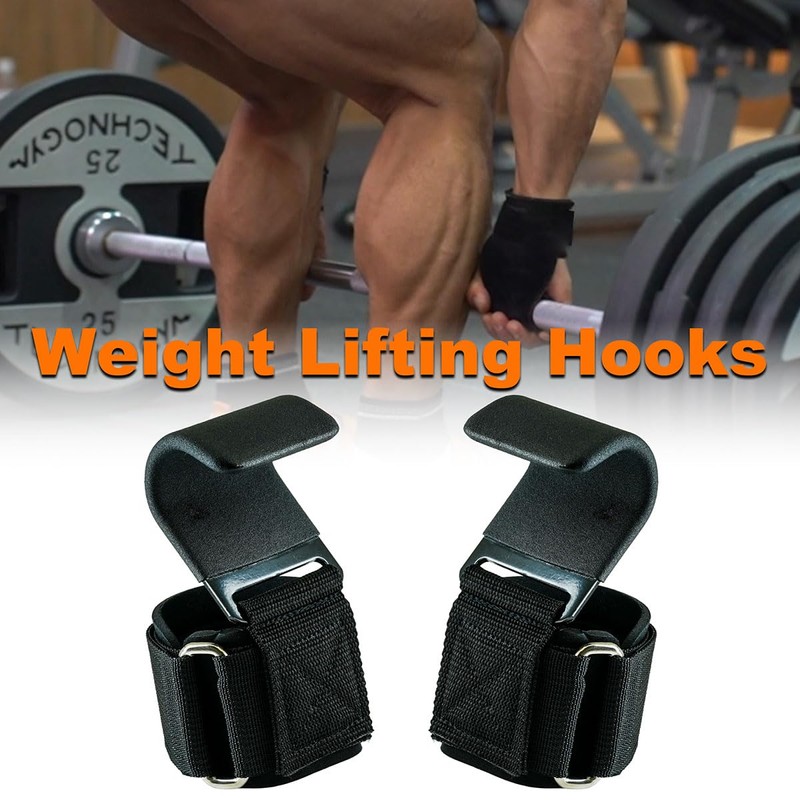 ciciment Wrist Hooks Lifting Straps, Weight Lifting Hooks with Non-Slip
