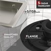 WEBANG 6 Inch Square Shower Floor Drain with Flange,Quadrato Pattern