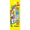 Raymond Geddes BB19632 Dr. Seuss Erasers -8 Pack