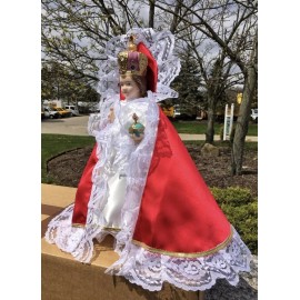 Infant of Prague Vestment Gown RED for 12" IOP Statue Dress Baby Jesus prag