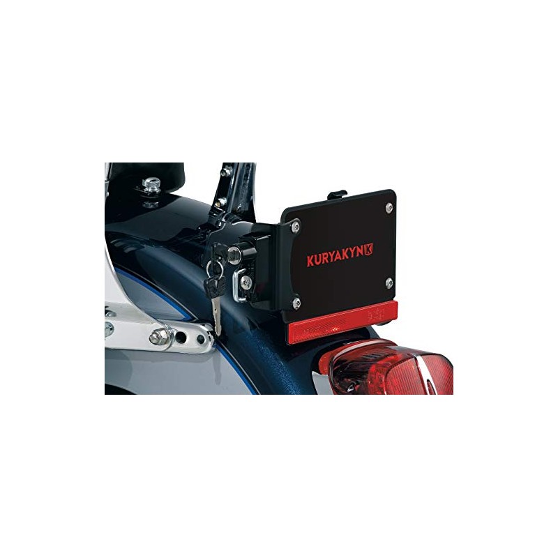 Kuryakyn 4248 Motorcycle Accessory: License Plate Helmet Security Lock with