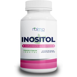 NAIMA Inositol, 200 Cápsulas | Suplemento Alimenticio 100% Puro| Ingredientes Naturales, Sin Aditivos | Equilibrio Hormonal y Bienestar Emocional Mujeres