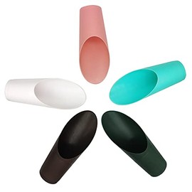 5 PCS Bonsai Soil Scoops, Plastic Garden Soil Scoops, Colorful Small Gardening Tools, Potting Scoopers, Bucket Shovel.Suitable for Flower Planting, Bonsai, Potting, Cultivation, Weeding (5-Color)