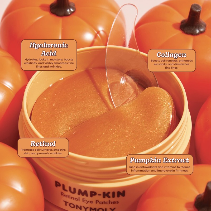 TONYMOLY Plumpkin Retinol - Parches para ojos