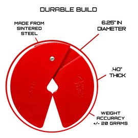 Micro Gainz Dumbbell Fractional 2.5 lb Weight Plate, Ideal for Micro Loading, (Choose Color) 2 Piece Fractional Weight Plates, Designed for Dumbbell Training, Made In USA (Red)
