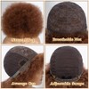 JOEDIR HAIR 70s Afro Wig Unisex Human Hair Wigs Afro