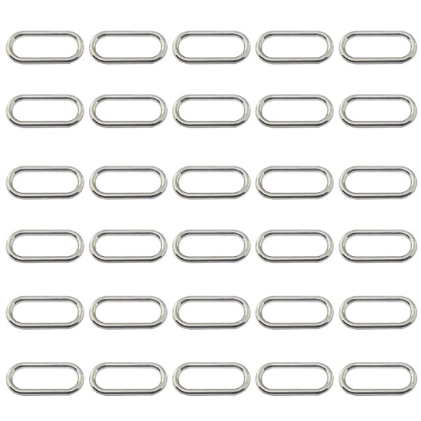 Leliafleury 30Pcs Oval Linking Rings 22 x 6mm Open Jump