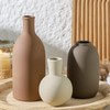 Ceramic Vases Set of 3, Modern Neutral Vase Rustic Farmhouse