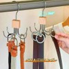 Belt Hangers, Set of 3, Belt Storage, Wooden Tie Hanger,