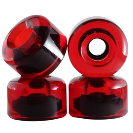 TURBO High Rebound 78A 70mm Longboard Wheels Clear Red