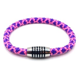 Generisch JoJewelry Emalines Bracelet in Various Colours with Stainless Steel Magnetic Clasp, Nylon, No Gemstone