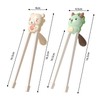 2 Pairs of Children's Learning Chopsticks, Training Chopsticks, Cute Animal