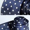 HISDERN Extra Long Polka Dots Tie Handkerchief Men's Necktie &