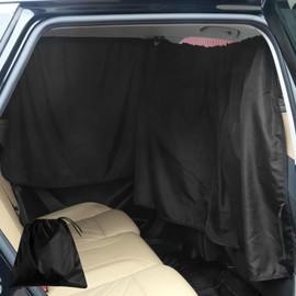 3Pcs Car Window Shades 95% Light Blocking Car Curtains Privacy Divider Curtains and Side Car Windows Covers Wide Sedan Car Camping Curtains Baby Shades