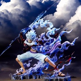 Unbranded One Piece Sun God Five Gear Nika Lightning Luffy Anime Figure Model Statue