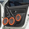 X AUTOHAUX 2pcs 5" Orange Car Audio Speaker Cover Mesh