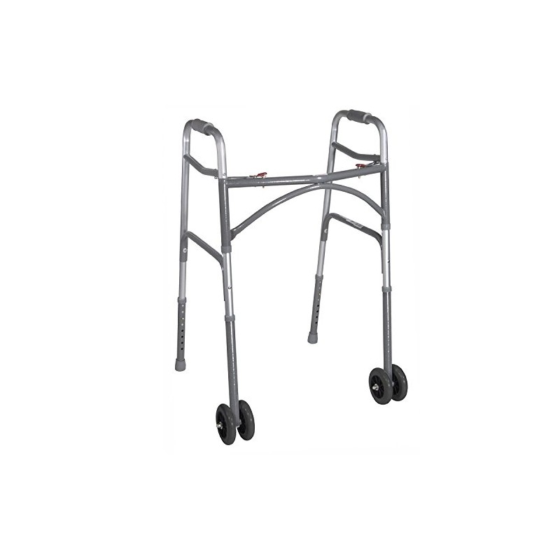 Drive Medical 10220-1WW Bariatric Folding Walker, Silver