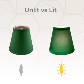 Royal Designs CS-1001-5GRN-6 Clip On Empire Chandelier Lamp Shade, 3" x 5" x 4.5", Green, Set of 6