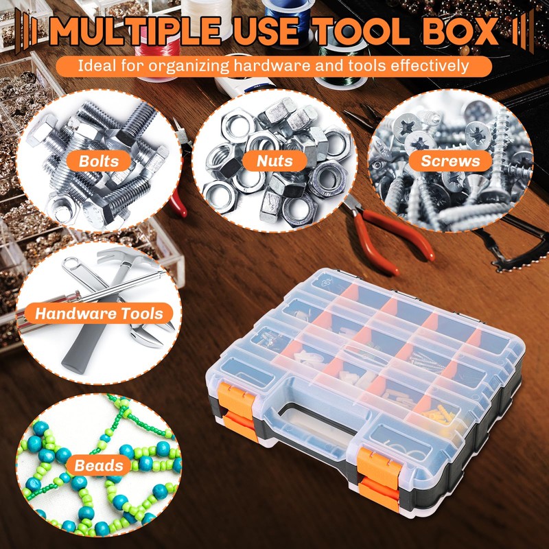 weyleity Small Parts Organizer | Storage Case Tools Box Organizer