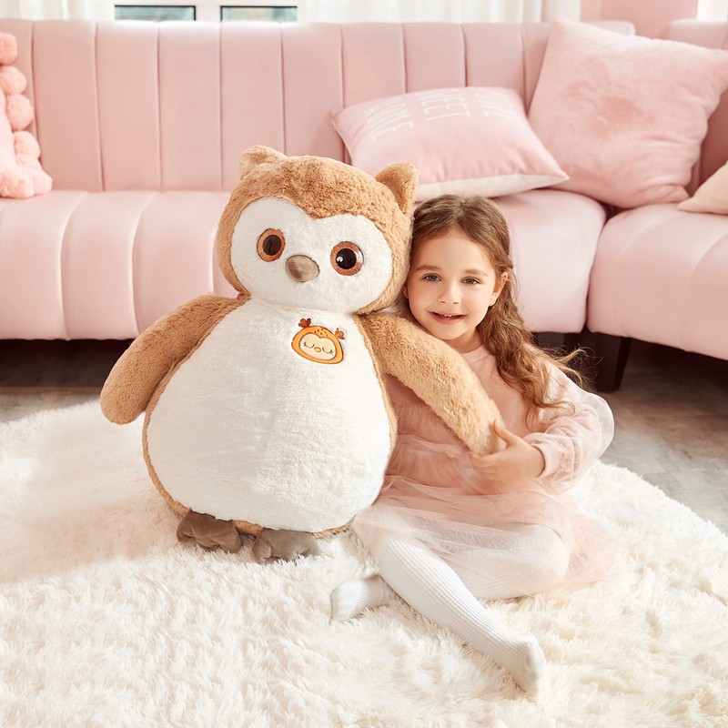 IKASA Giant Owl Stuffed Animal Plush Toy,23" Large Cute Jumbo