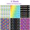 Wrapping Paper,Cydaluya Birthday Wrapping Paper,6 Sheets Recyclable Birthday Gift Wrap,Birthday
