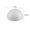 Crafjie 32PCS 2 Inchs Half Round Foam Balls White Hemispherical