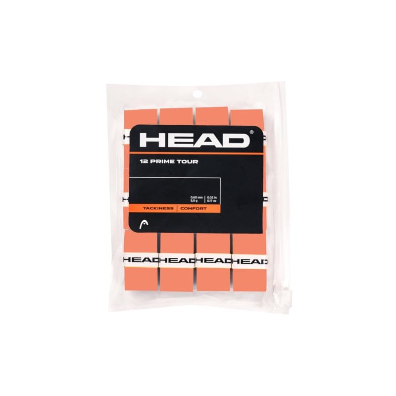 HEAD Unisex Adult 12 Prime Tour Grip Tape, Silver, One