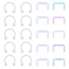 Crdifu 20pcs Plastic Horseshoe Septum Retainer 1.2mm Nose Ring Bioflex