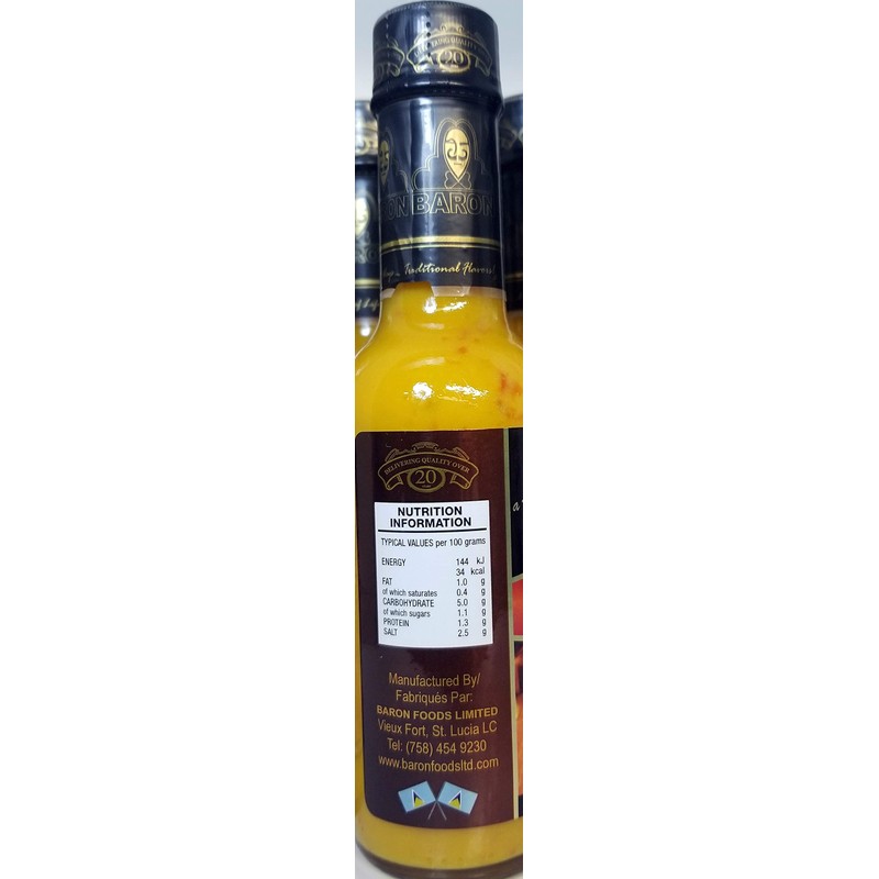 Baron West Indian Mustard Based Hot Sauce - 5.5 oz
