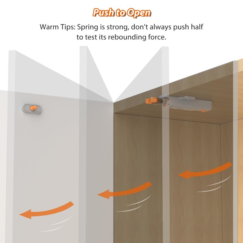 Jiayi Push to Open Door Latch, 4 Pack Push Open