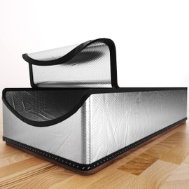 LEMOONE Attic Door Insulation Cover 25"x54"x11", Energy Saving Tent Attic Stairs Cover Ladder Pull Down Insulator, R-Value 15.5 Thicken Aluminum Foil Stairway Insulation with Zipper Fireproof