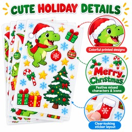 Christmas Window Stickers for Holiday Home Decorating – Festive DIY Decals for Windows, Walls and Kids' Rooms