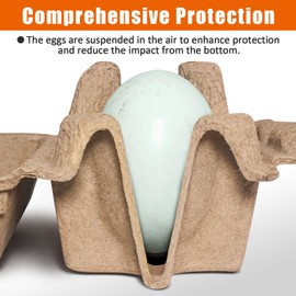 tutata Upgraded Duck Egg Cartons, 1/4 Dozen Jumbo Egg Carton, 3 Cell Duck Egg Boxes, Blank Top, 15 Pack