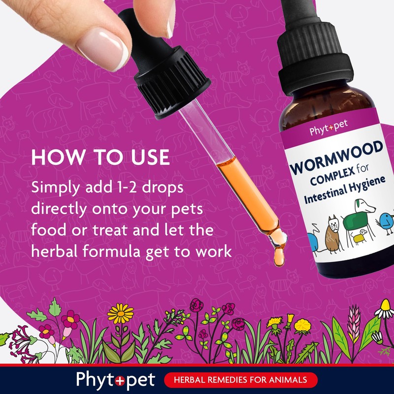 Phytopet Wormwood Complex, All Natural Pet Remedy Intestinal Hygiene, Health