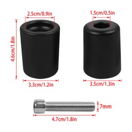 WORLDMOTOP Aluminum Bar End Plug Handle Bar End Caps Replacement for Kawasaki ZX4R ZX-4R ZX-4RR 2023 2024, black