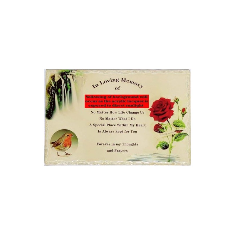 In Memoriam Tile Plaque - In loving memory of MUM