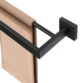 Alise Bathroom Double Towel Bar 22 inch, SUS304 Stainless Steel Towel Racks for Bathroom, Heavy Duty Towel Rack Wall Mounted, Modern Bath Towel Holder, Matte Black