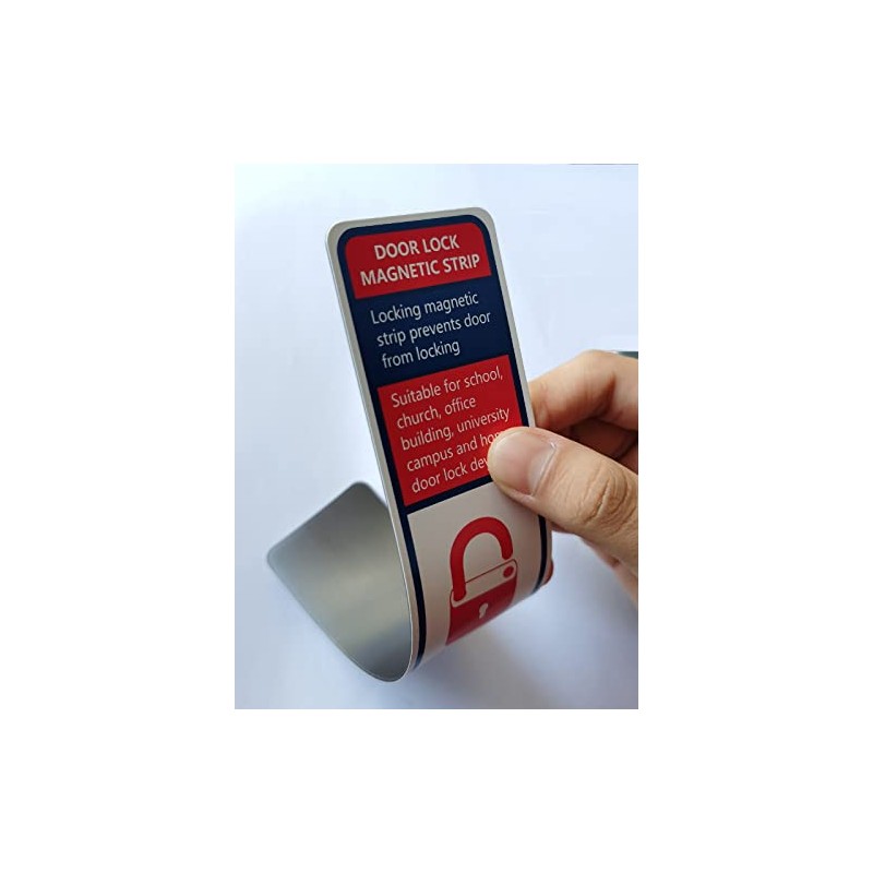 60 Pack Lockdown Magnetic Strips for School Office Public Business