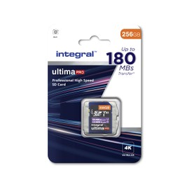 Integral 256GB SD Card 4K Ultra HD Video High Speed SDXC V30 UHS-I U3 Class 10 Memory Card up to 100MB/s Colour May Vary
