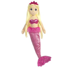Aurora World Sea Shimmers Jewel The Mermaid Plush Toy (Large, Pink/Yellow/Peach)