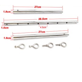 YILUQIFLY Stainless Steel Silver Adjustable Pilates Bar Set Sports Aid Training Fitness Gear (Silver A)