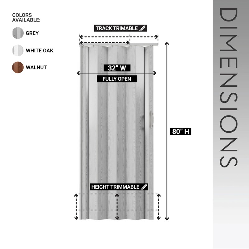 PVC Foldable Accordion Doors or Privacy Room Divider for Internal