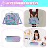 HTgroce Mermaid Rolling Backpack with Wheel,School Backpack for Kids Girl