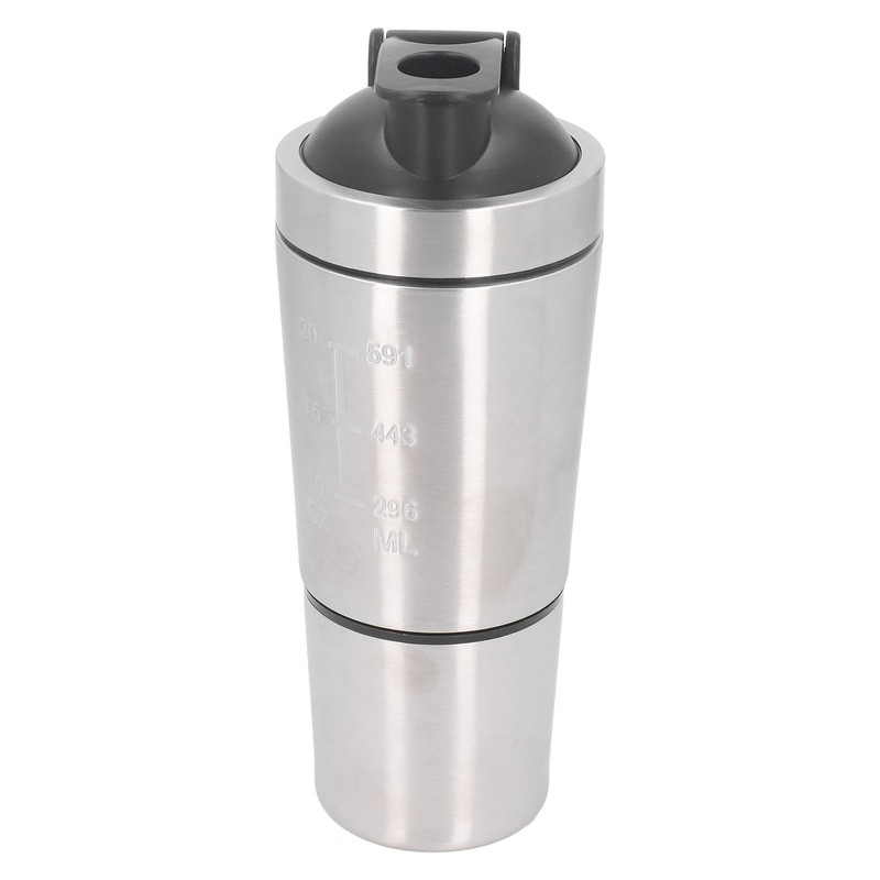 Shaker Bottle 800ml Stainless Steel with Whisk Portable Protein Shaker