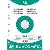 Paquet 50 Fiches Bristol Sous Film Quadrille 5 x 5
