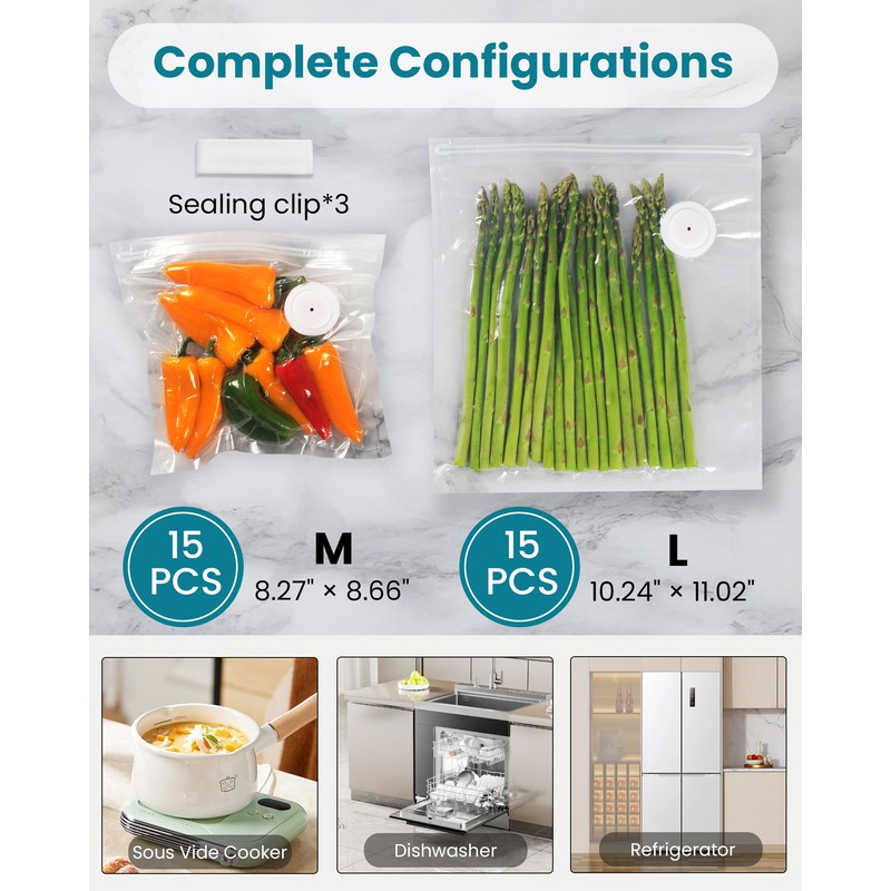 FEPPO Vacuum Sealer for Food with Visible Water Tank, Handheld