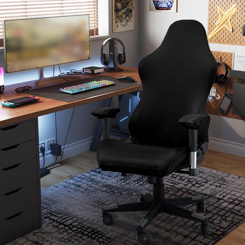 Biunnru Stretchable Gaming Chair Cover Set - Universal Fit for