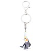 DOWAY Acrylic Cockatoos Cockatiel Parrot Keyring Bird Pendant for Pursr